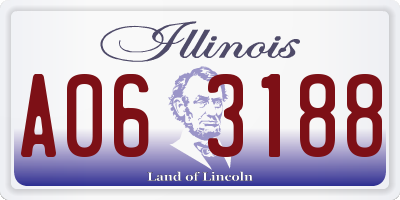 IL license plate A063188