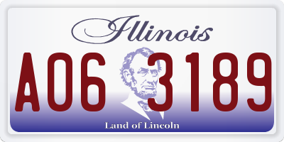 IL license plate A063189