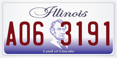 IL license plate A063191