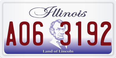 IL license plate A063192