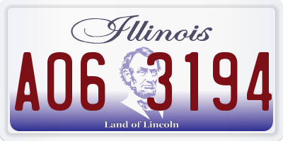 IL license plate A063194