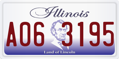 IL license plate A063195