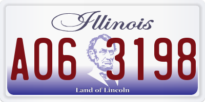IL license plate A063198