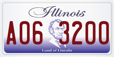 IL license plate A063200