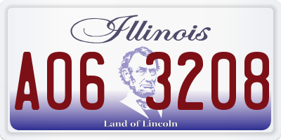 IL license plate A063208