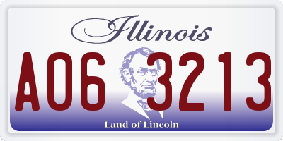 IL license plate A063213