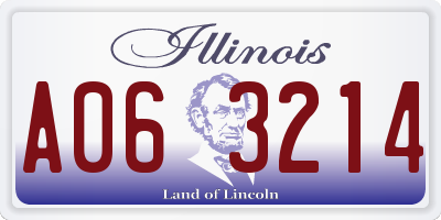 IL license plate A063214