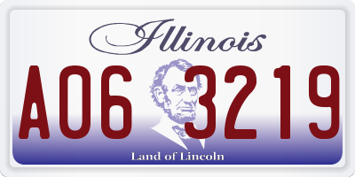 IL license plate A063219