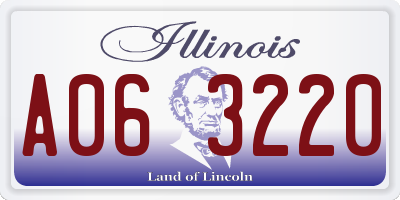 IL license plate A063220