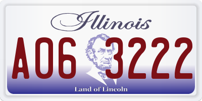 IL license plate A063222