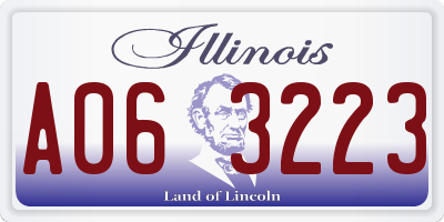 IL license plate A063223