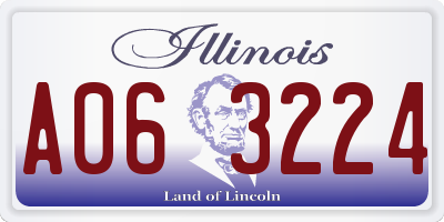 IL license plate A063224