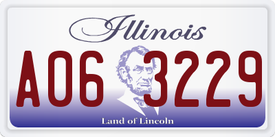 IL license plate A063229