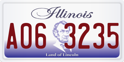 IL license plate A063235