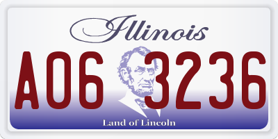 IL license plate A063236