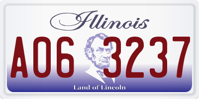 IL license plate A063237