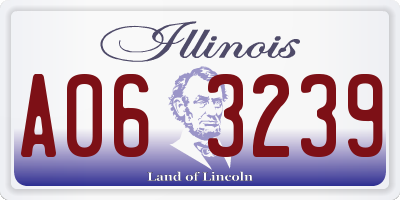IL license plate A063239