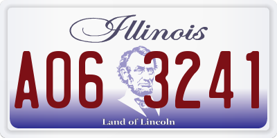IL license plate A063241