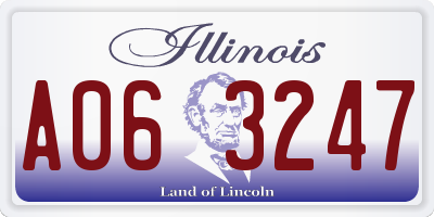 IL license plate A063247