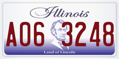 IL license plate A063248