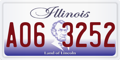 IL license plate A063252