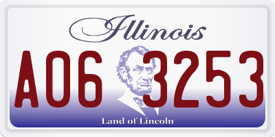 IL license plate A063253