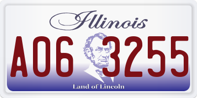 IL license plate A063255