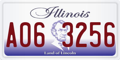 IL license plate A063256