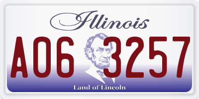 IL license plate A063257