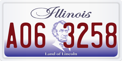 IL license plate A063258