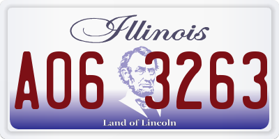 IL license plate A063263