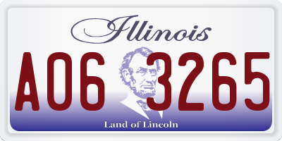 IL license plate A063265