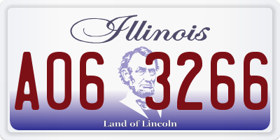IL license plate A063266