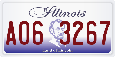IL license plate A063267