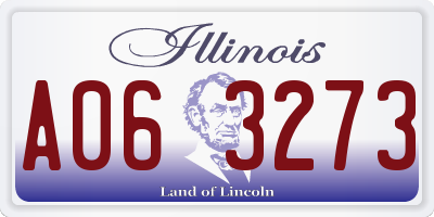 IL license plate A063273