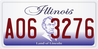 IL license plate A063276