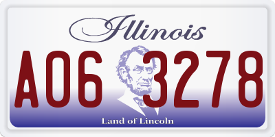IL license plate A063278