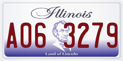IL license plate A063279
