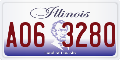 IL license plate A063280