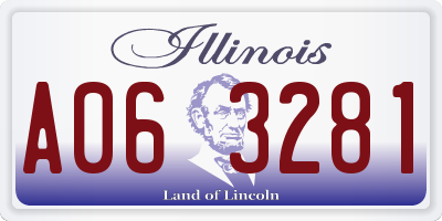 IL license plate A063281