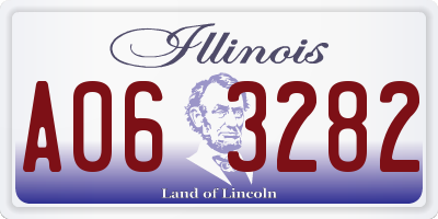 IL license plate A063282