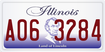 IL license plate A063284