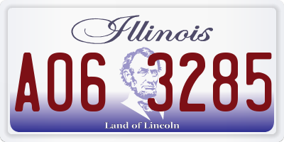 IL license plate A063285
