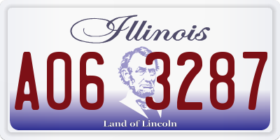 IL license plate A063287