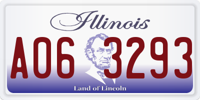 IL license plate A063293