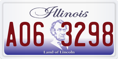 IL license plate A063298