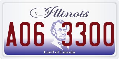 IL license plate A063300