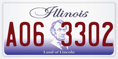 IL license plate A063302
