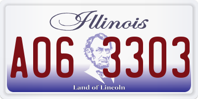 IL license plate A063303