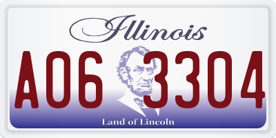 IL license plate A063304